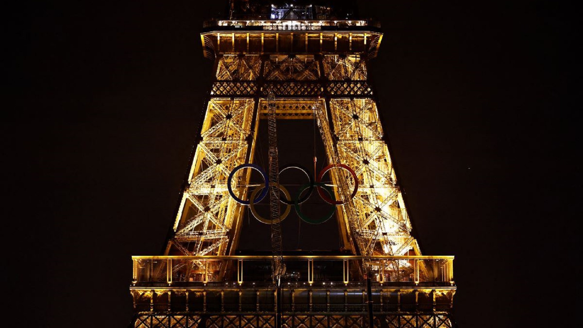 Paris 2024: Olympics Organizers Unveil 5 Olympic Rings Mounted On The ...